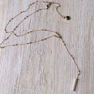 BCBGENERATION Gold Pavè Bar Y-Necklace *NWOT*